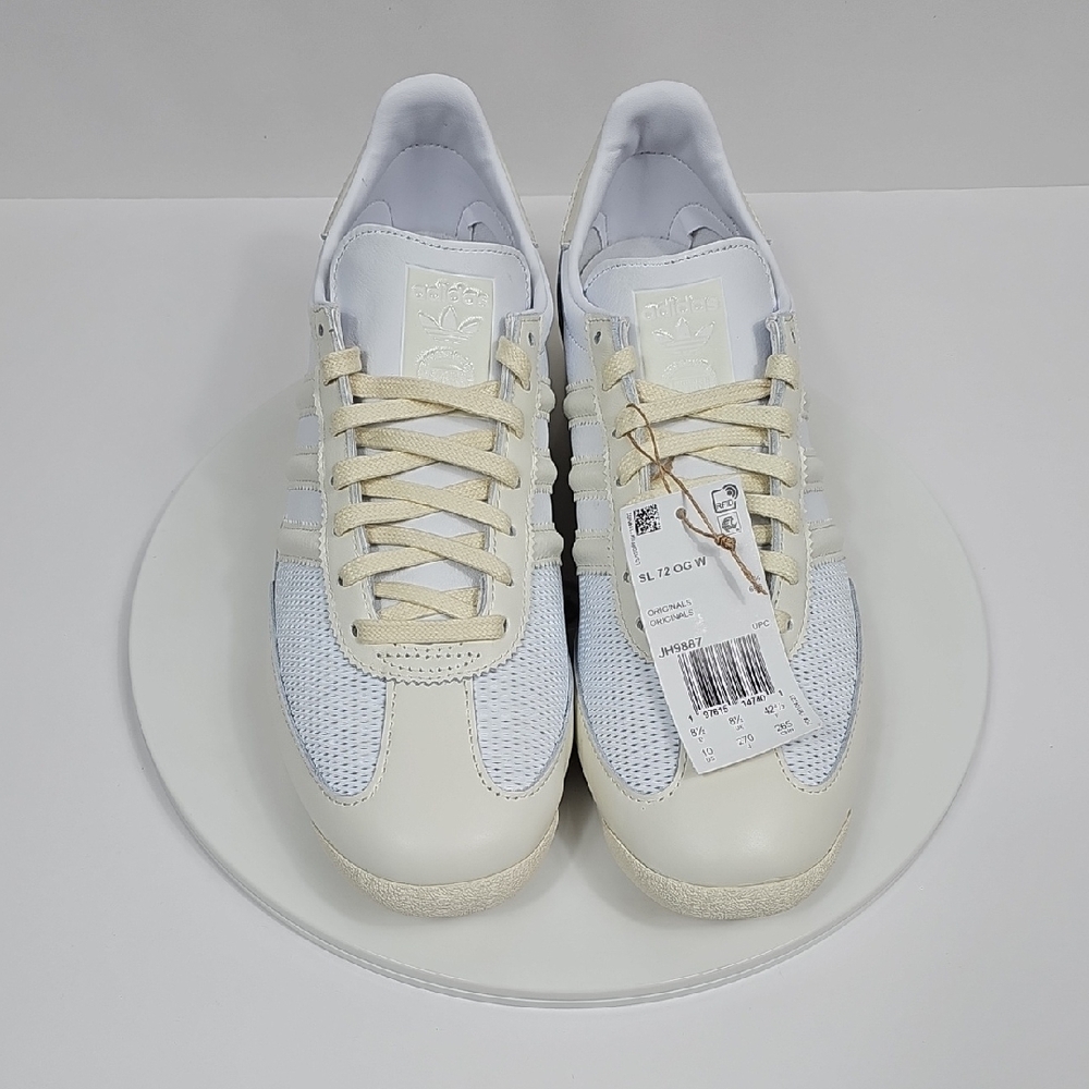 NWT Adidas SL 72 OG Trainers Shoes Sneaker Cloud White 10 Leather Retro 70s - Picture 3 of 13